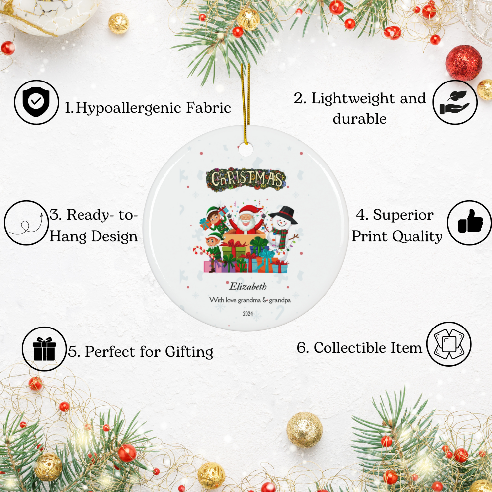 2024 Personalized Granddaughter Christmas Ornament