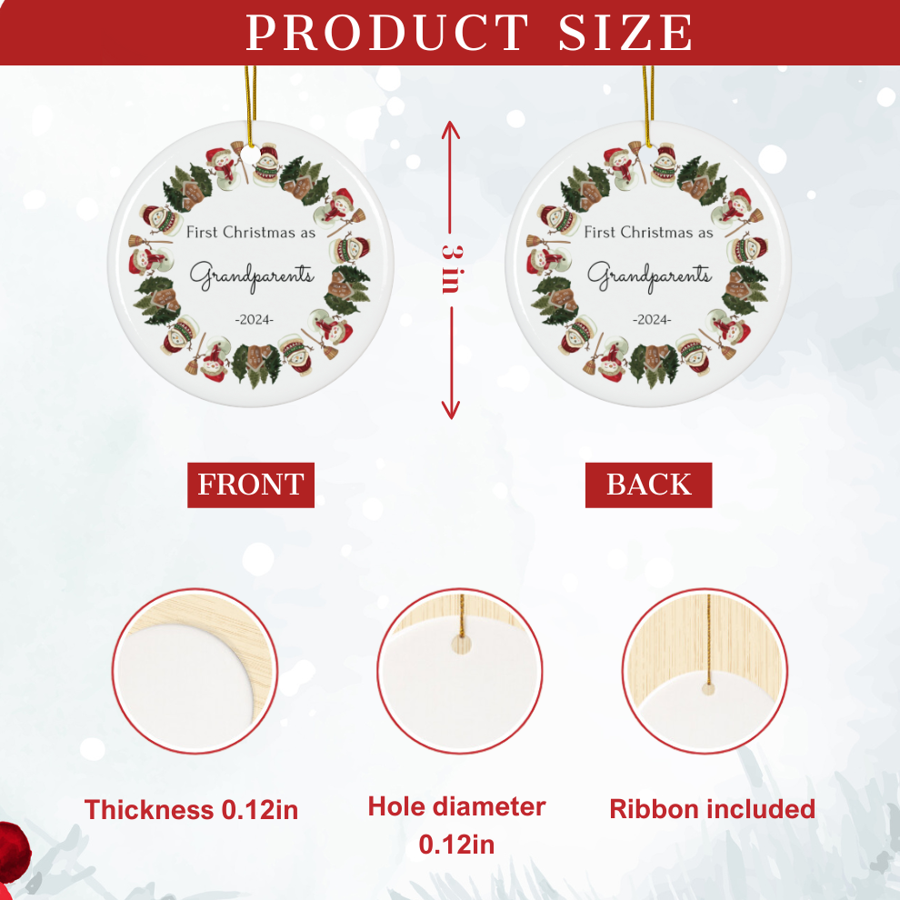 2024 Personalized Grandparent Christmas Ornament