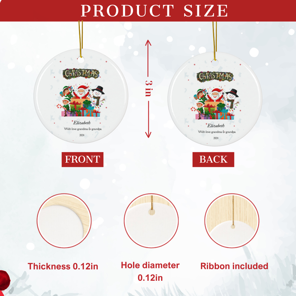 2024 Personalized Granddaughter Christmas Ornament