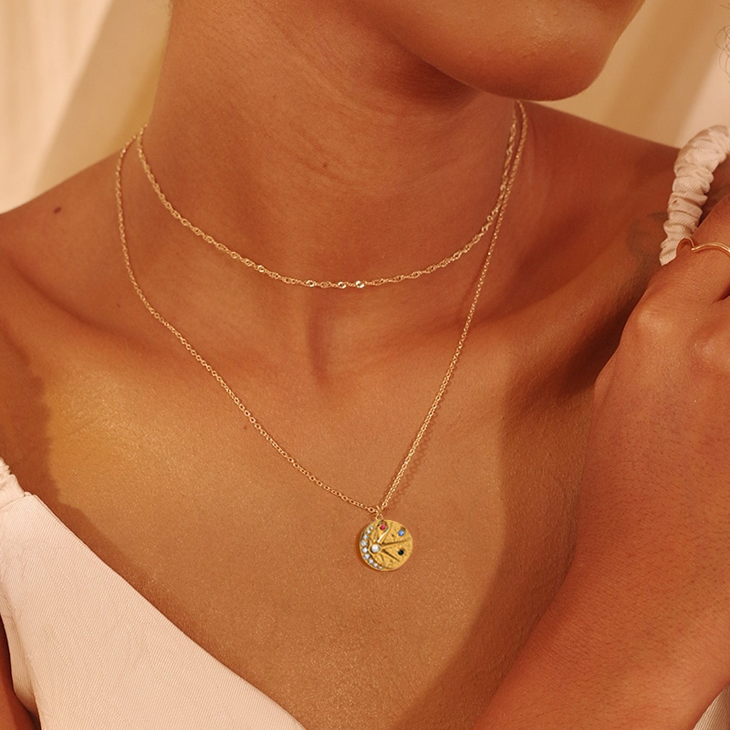 Never Forgot That You Are Sunshine Sun Moon Necklace - Gift For Daughter From Mom - JWshinee