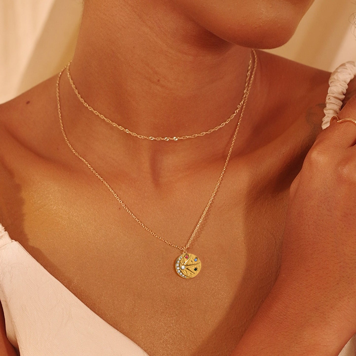 Never Forgot That You Are Sunshine Sun Moon Necklace - Gift For Daughter From Mom - JWshinee