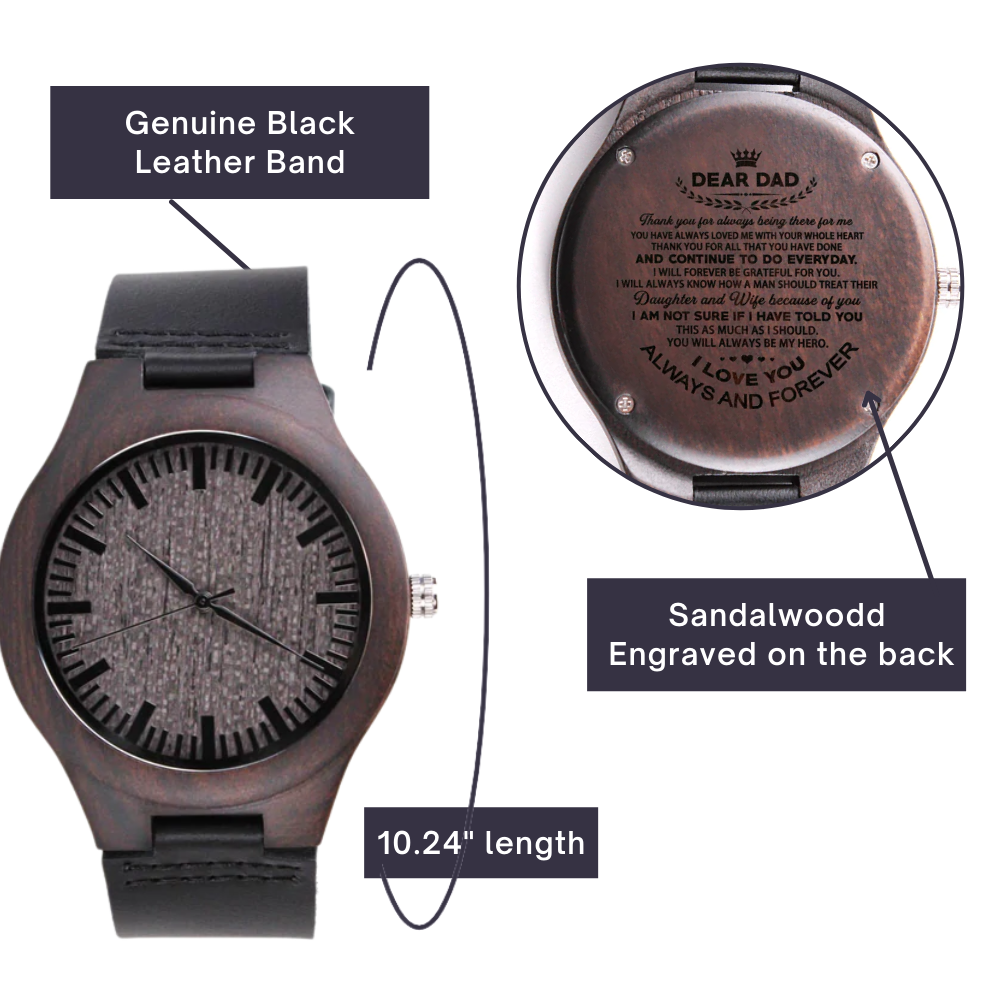 Wood Watch for Dad- Thank you for always being there for me - JWshinee