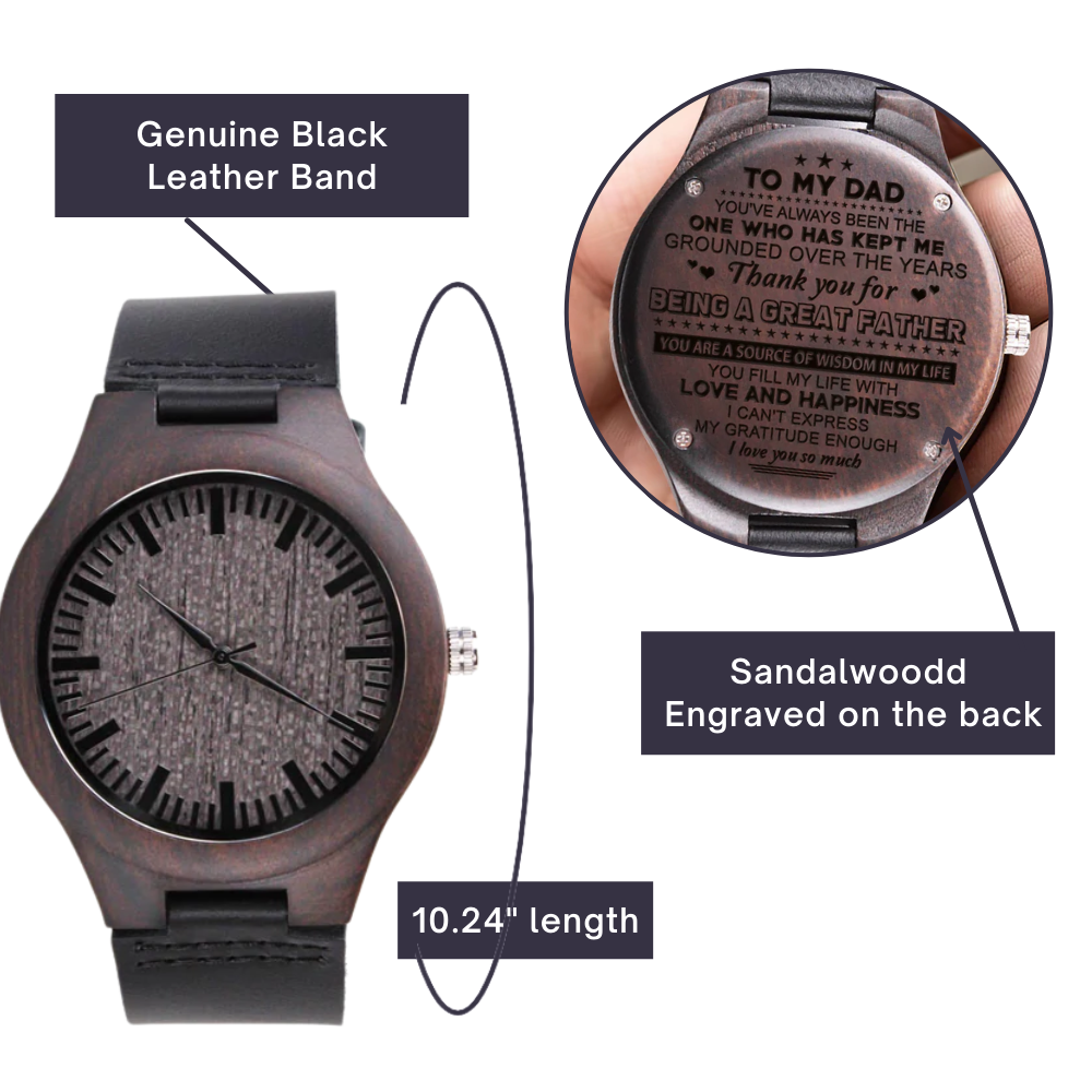 Wood Watch for Dad- I can't express my gratitude enough I love you so much - JWshinee