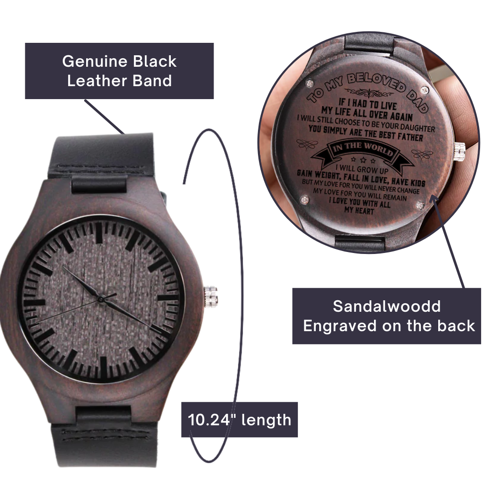Wood Watch for Dad- I love you will all my heart - JWshinee