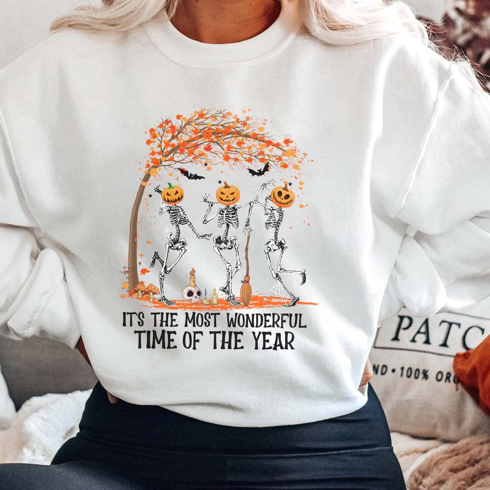 It's The Most Wonderful Time Of The Year Shirt Gift For Halloween, Skeleton Shirt, Skeleton Costume T Shirt