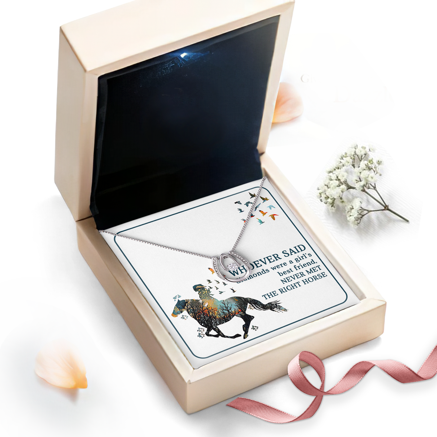 Horse Girl Necklace - Whoever Said Diamonds Were A Girl Best Friend Never Met The Right Horse - JWshinee