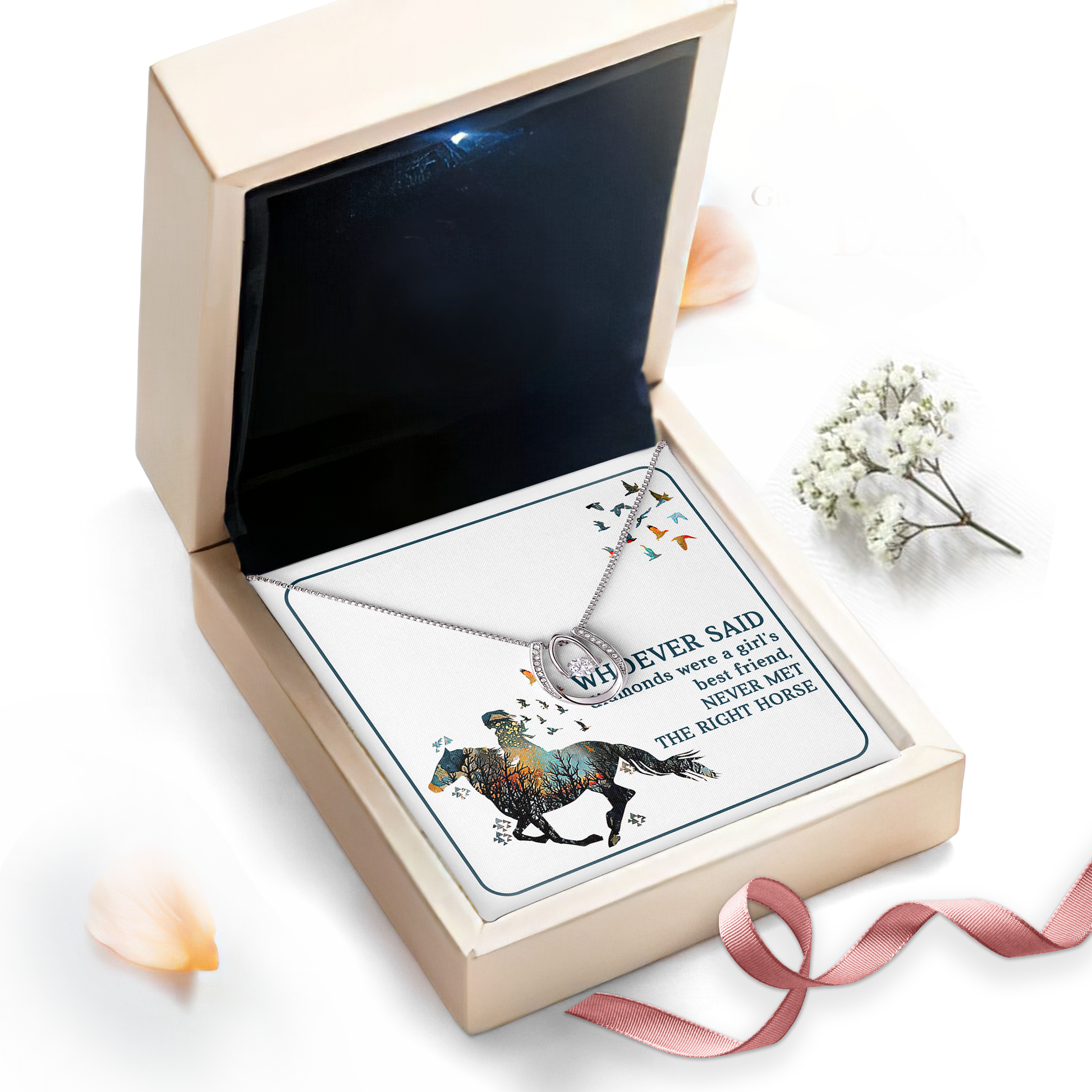 Horse Girl Necklace - Whoever Said Diamonds Were A Girl Best Friend Never Met The Right Horse - JWshinee