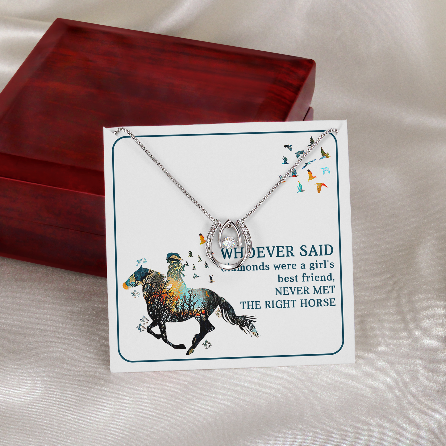 Horse Girl Necklace - Whoever Said Diamonds Were A Girl Best Friend Never Met The Right Horse - JWshinee