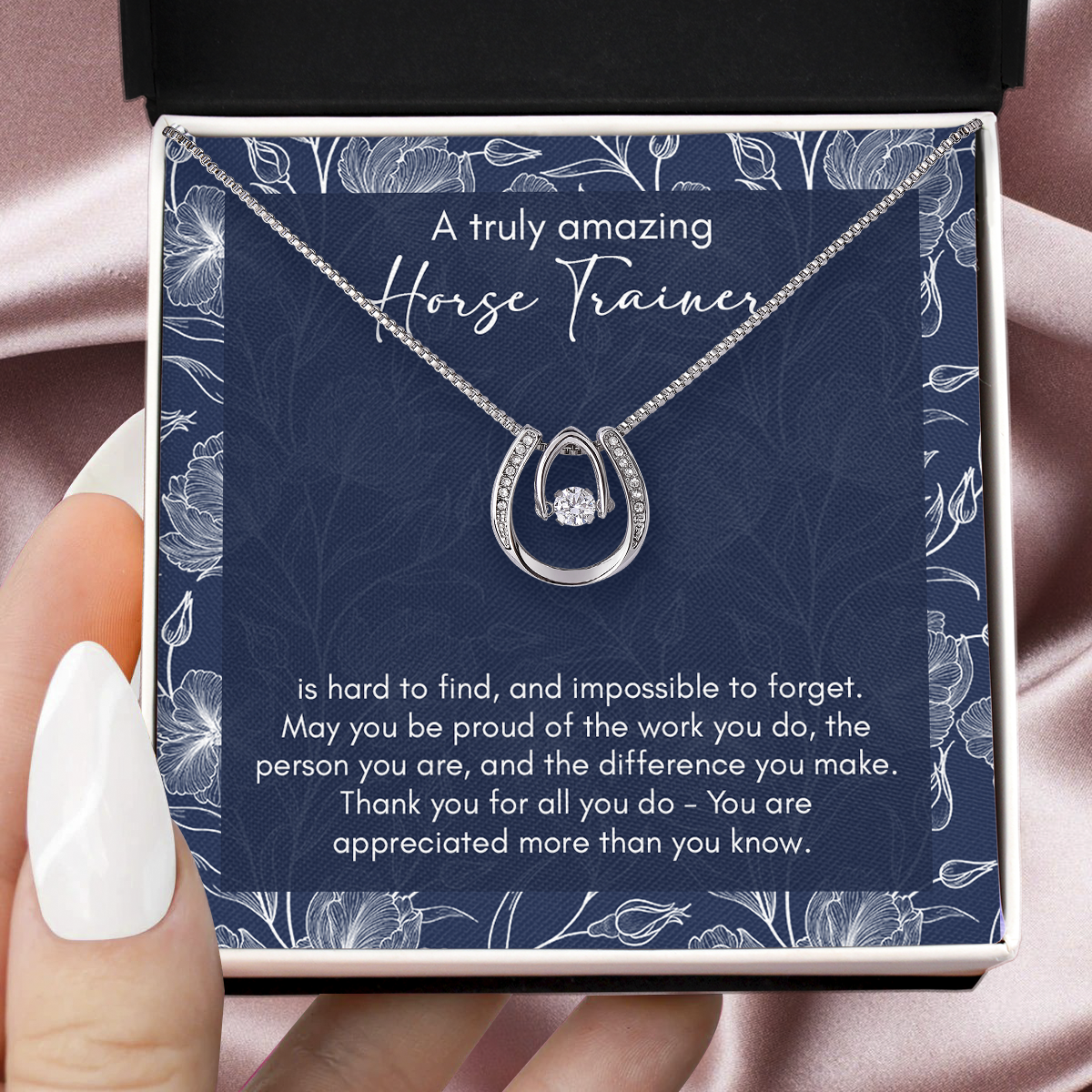 A Truly Amazing Horse Trainer, Necklace Gift For Horse Lovers B0B5Y89SPC