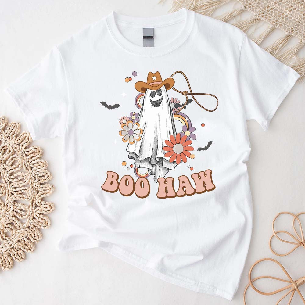 Funny Boo Haw Tshirt - Western for Women - Shirt Halloween Tshirt for Woman - Cute Ghost Shirt, Gifts for Her