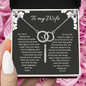To My Wife Pair Necklace, As I Sit In Heaven, Loss of Husband Gift - JWshinee