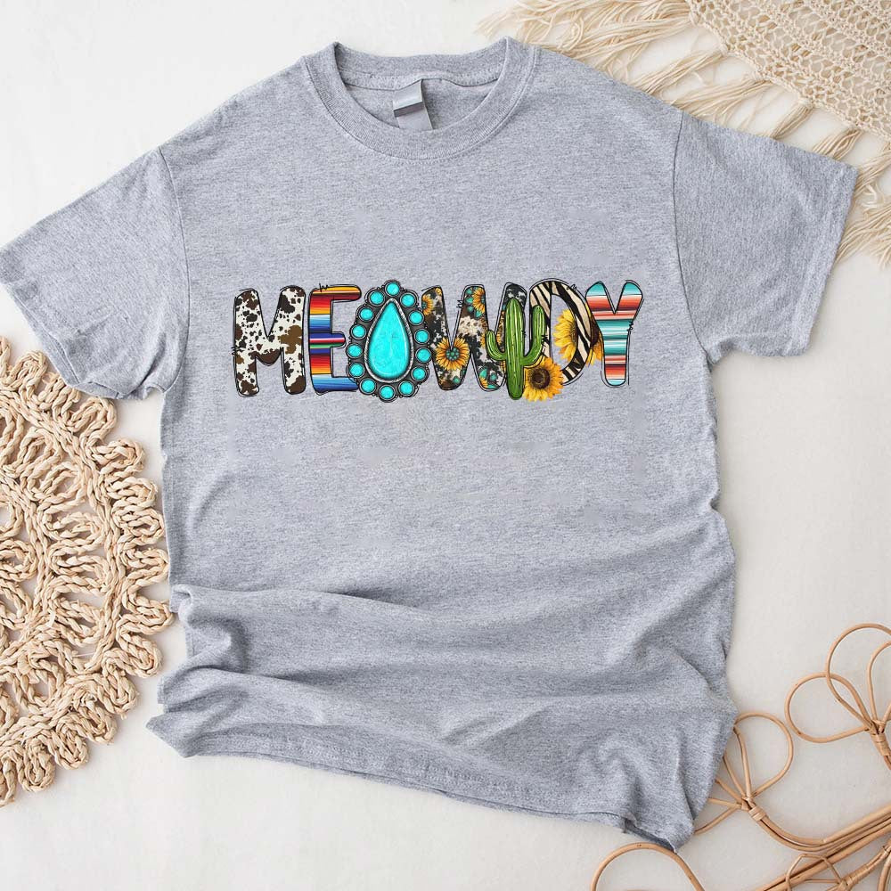 Meowdy Shirt Gift For Cat Lover, Western Meowdy Shirt