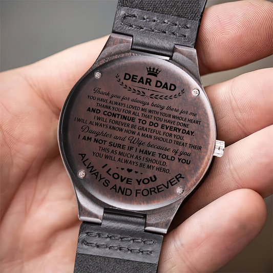 Wood Watch for Dad- Thank you for always being there for me - JWshinee