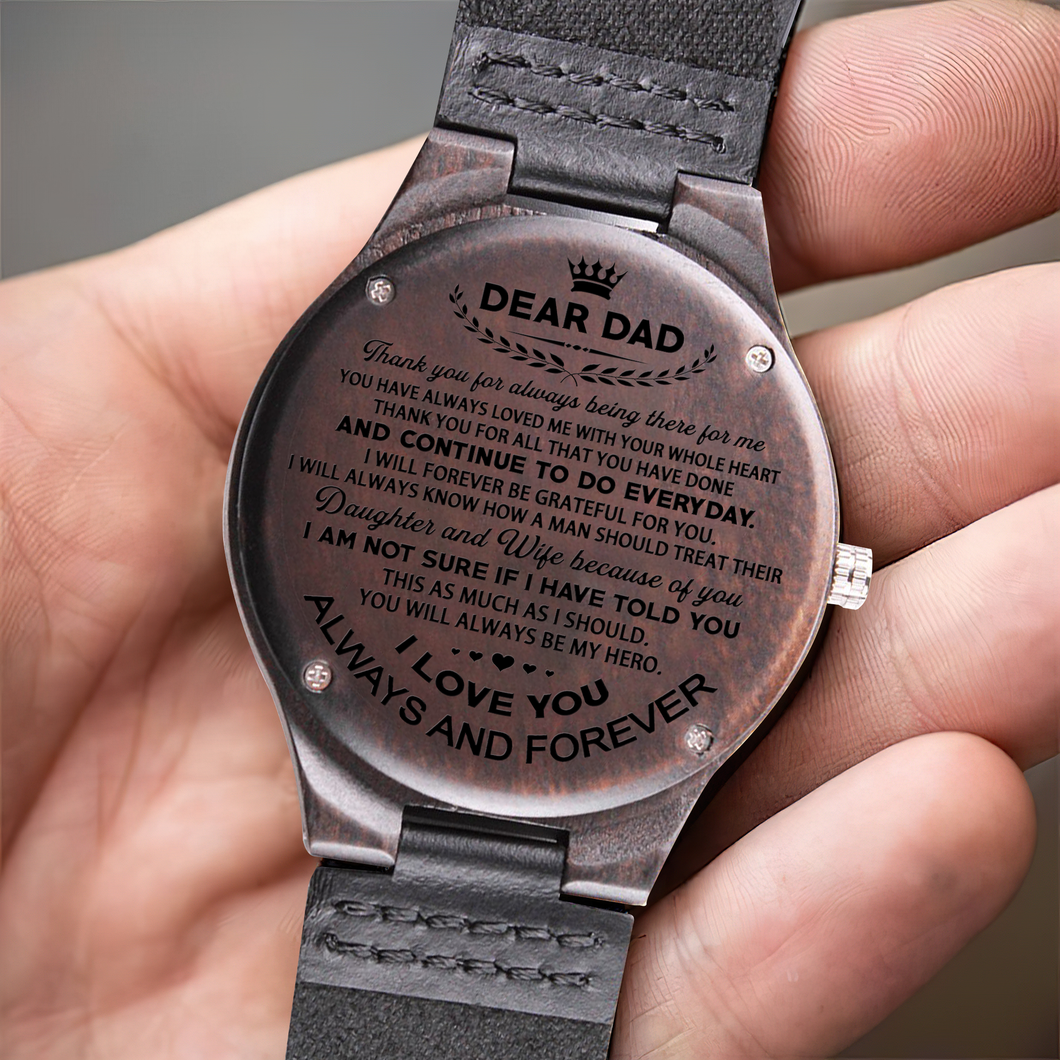 Wood Watch for Dad- Thank you for always being there for me - JWshinee