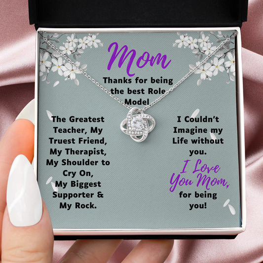 Mom Thanks For Being The Best Role Model, Necklace Gift For Mom