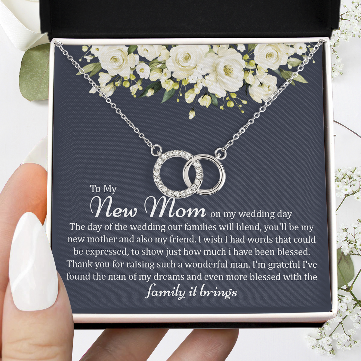 Sentimental Mother In Law Wedding Gift From Bride, Mother of the Groom Necklace, Future Mother in Law Wedding Gift