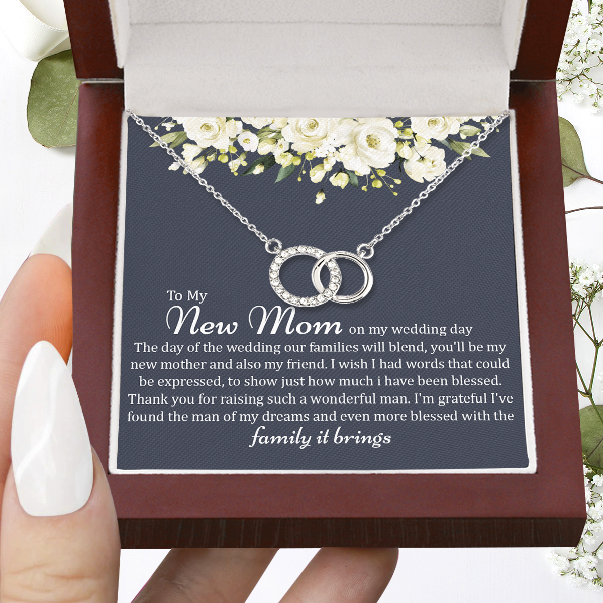 Sentimental Mother In Law Wedding Gift From Bride, Mother of the Groom Necklace, Future Mother in Law Wedding Gift