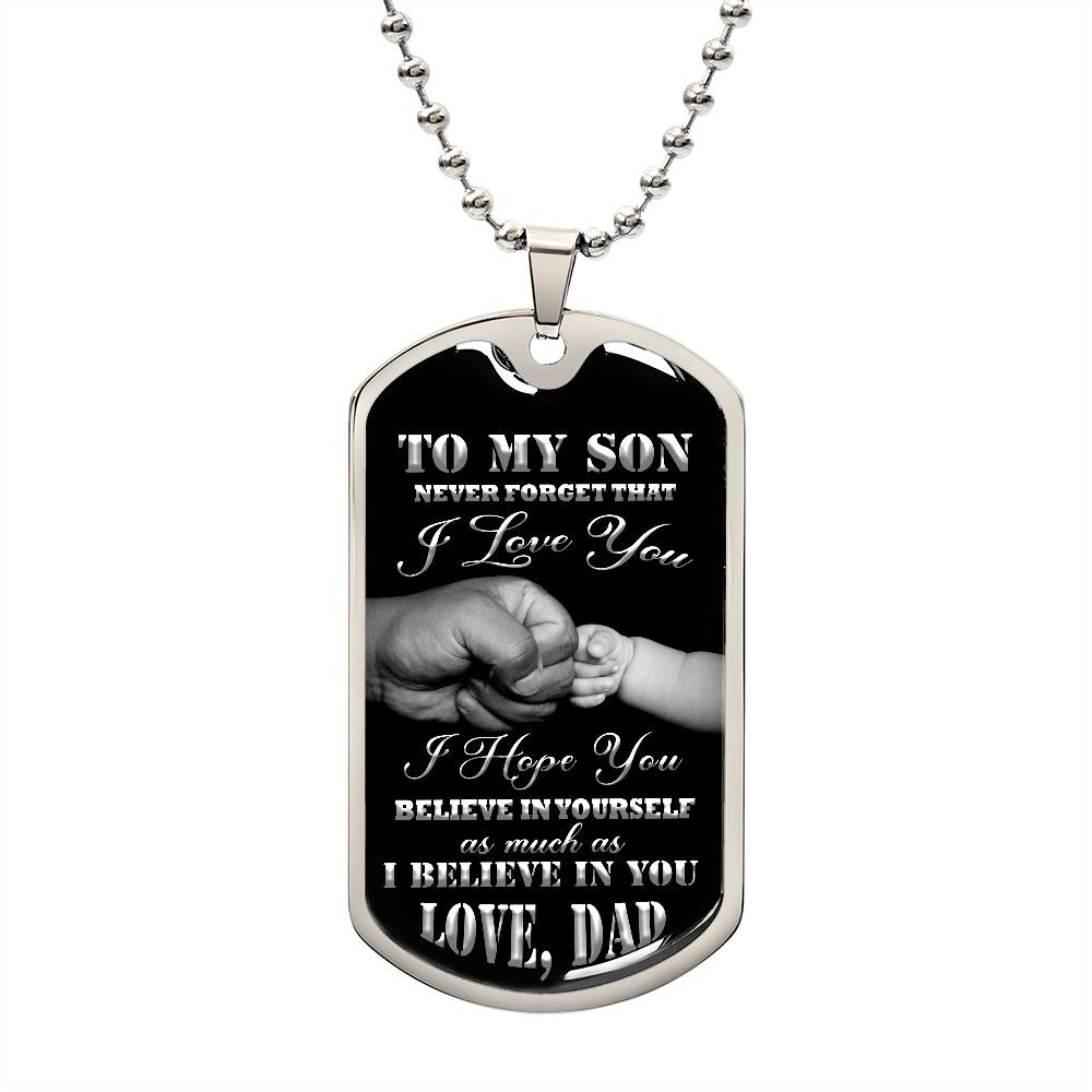 Son Dog Tag - To My Son My Lover Dog Tag Chain Necklace B09VG6RJKG