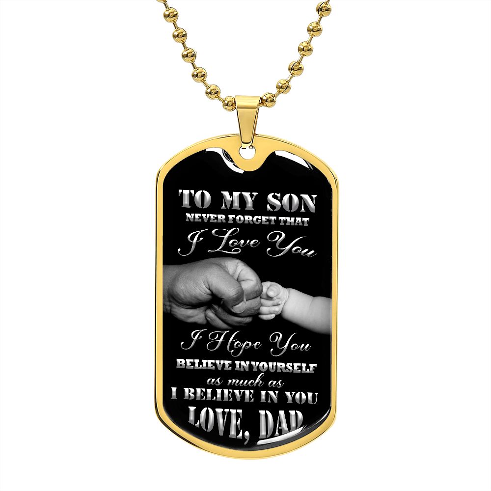 Son Dog Tag - To My Son My Lover Dog Tag Chain Necklace B09VG6RJKG