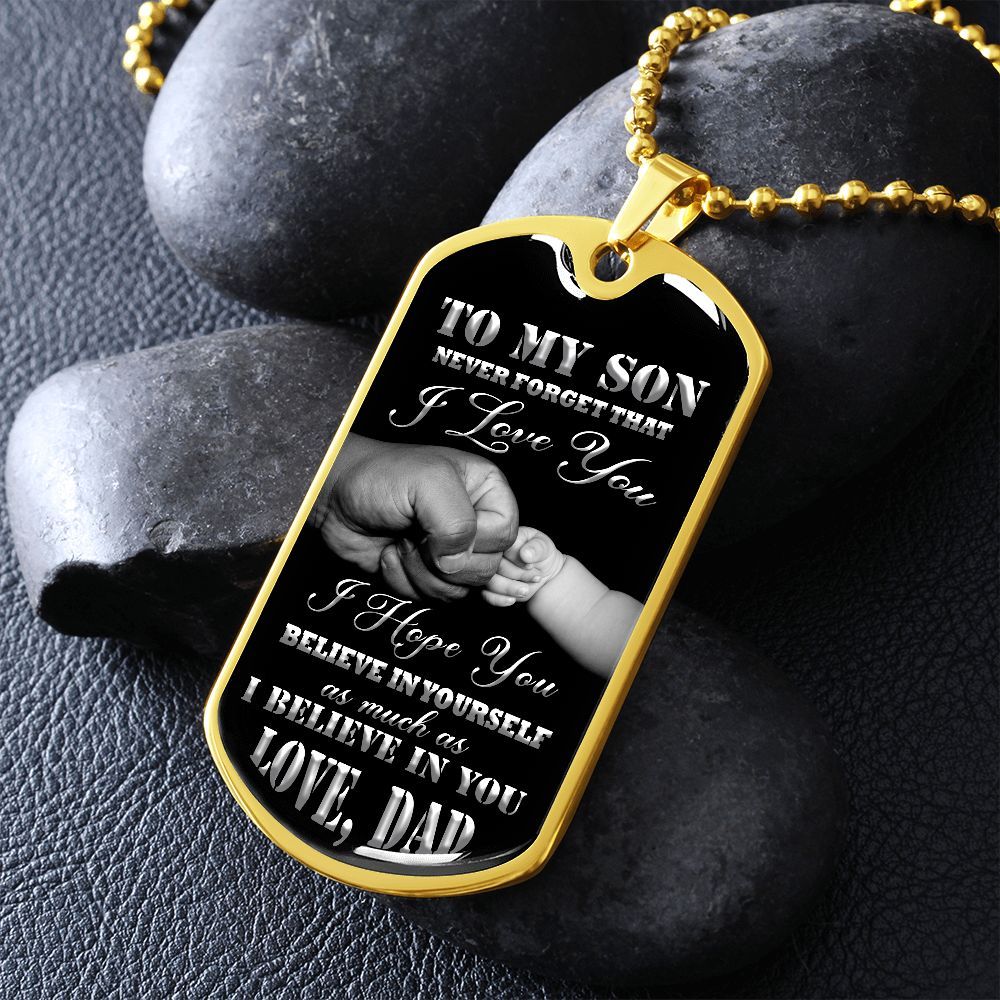 Son Dog Tag - To My Son My Lover Dog Tag Chain Necklace B09VG6RJKG