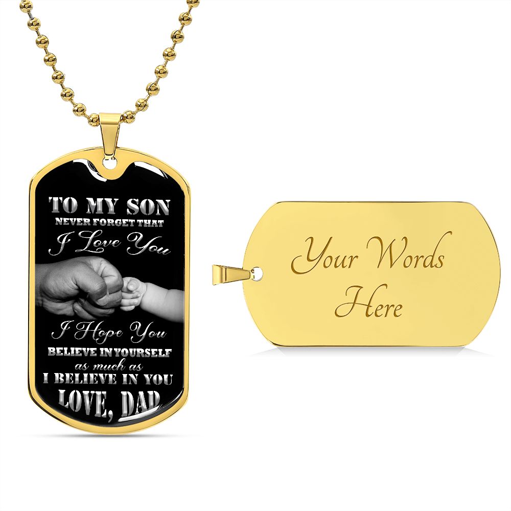 Son Dog Tag - To My Son My Lover Dog Tag Chain Necklace B09VG6RJKG