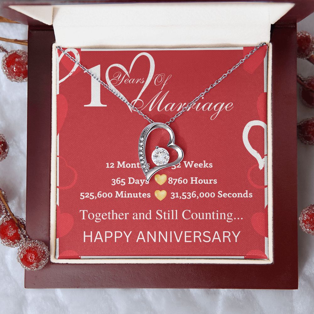10th Wedding Anniversary Jewelry - Memorable keepsakes for a significant anniversary, Gift For Wife from Husband SNJW23-010308