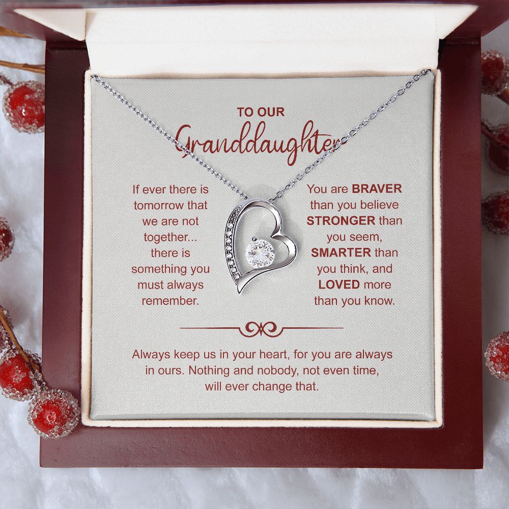 To Our Granddaughter, Heart necklace from Grandparents, Christmas gift for granddaughter ttstore-0712-1x15 B0BPBJZWNH