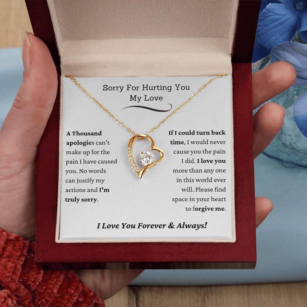 From the Heart: Meaningful Apology Gifts for the One You Love, I'm Sorry Gift For Her, Forgiveness Necklace, Apology Gift For Her, Sorry For Hurting You Necklace, Wife Gift From Husband, Apology Jewelry SNJW23-020303