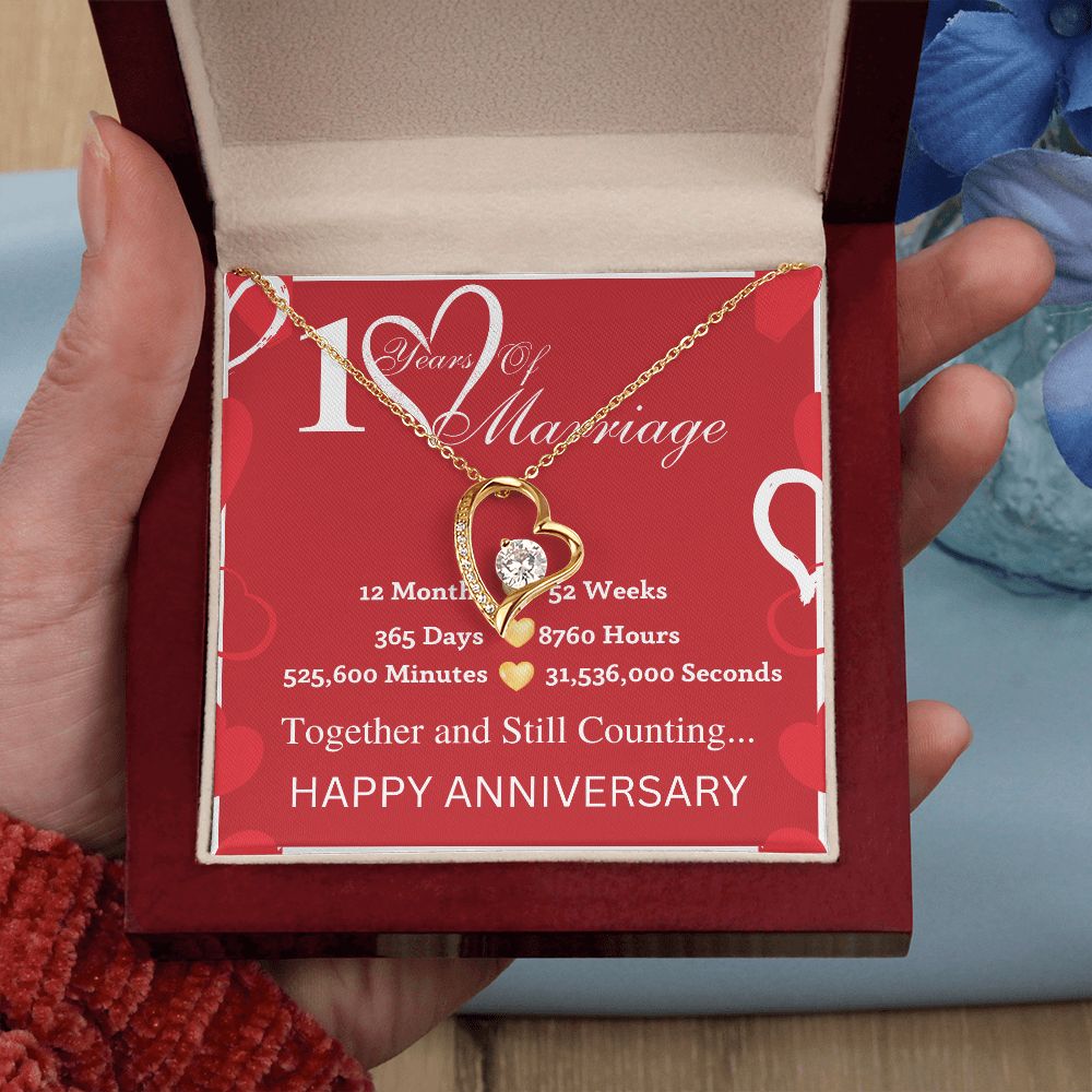 10th Wedding Anniversary Jewelry - Memorable keepsakes for a significant anniversary, Gift For Wife from Husband SNJW23-010308