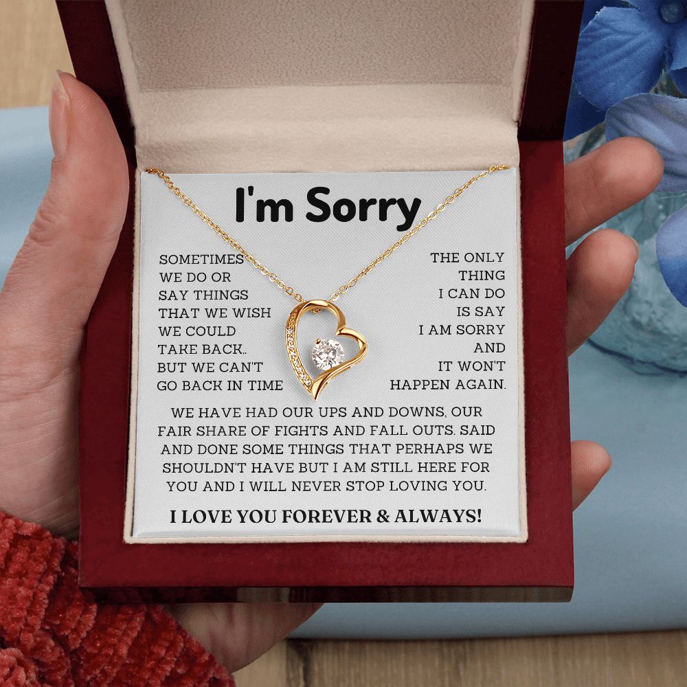 Beautiful Apology Necklaces - Saying Sorry Has Never Looked So Good, I'm Sorry Gift For Her, Forgiveness Necklace, Apology Gift For Her SNJW23-020304