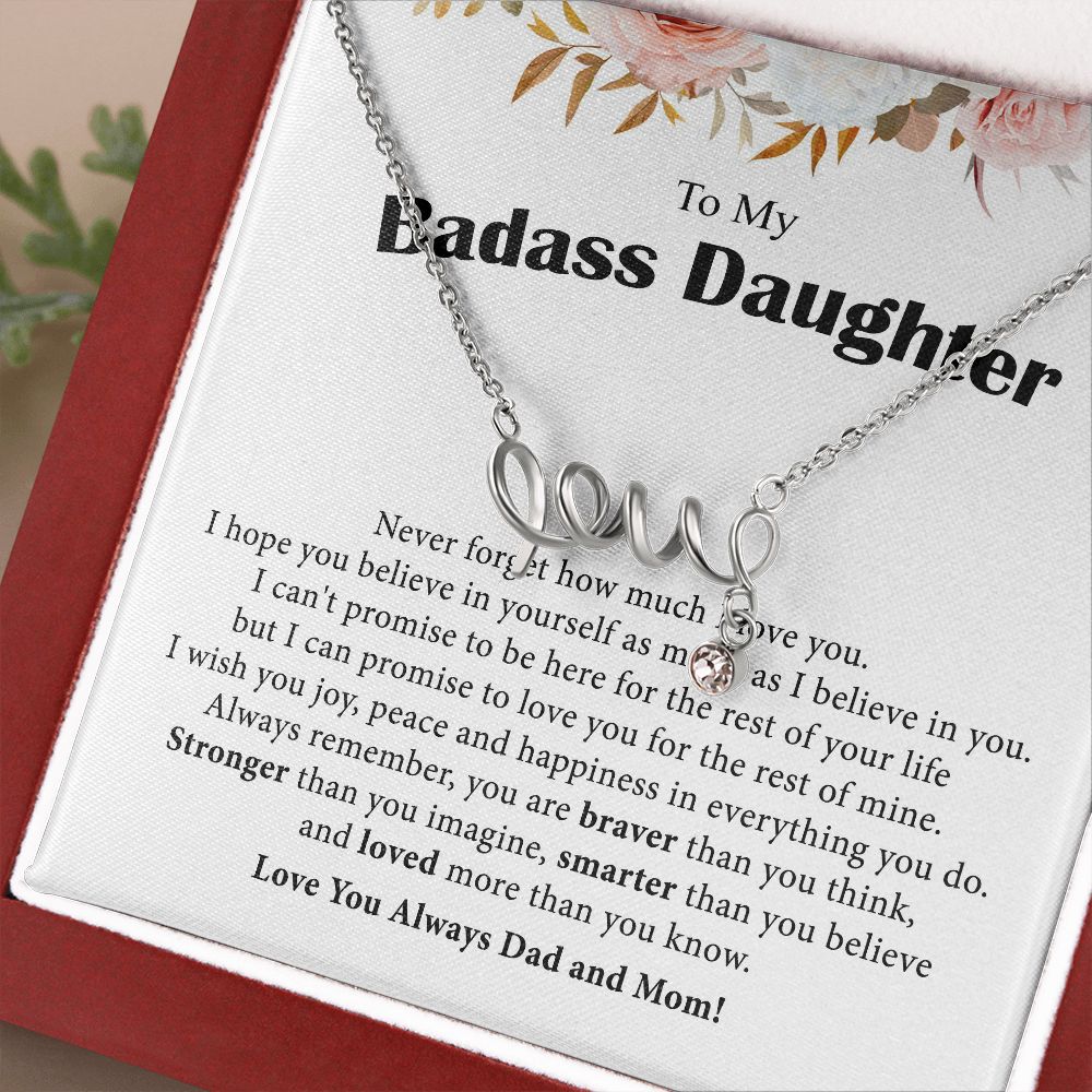 To my badass daughter gift - Necklace for daughter