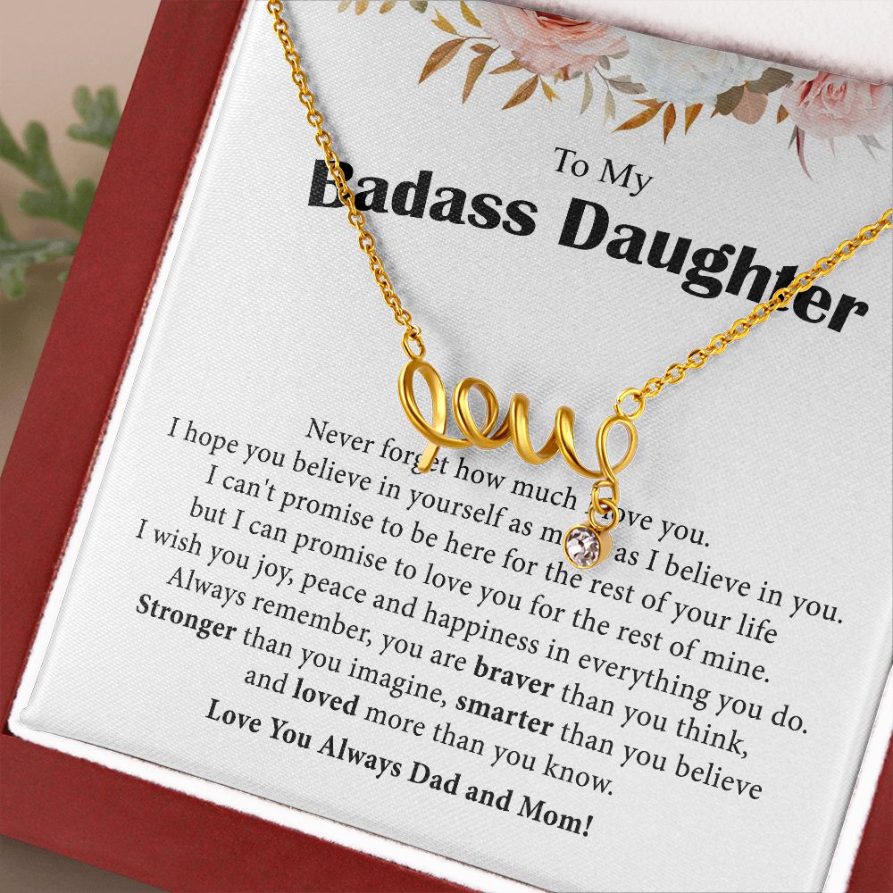 To my badass daughter gift - Necklace for daughter