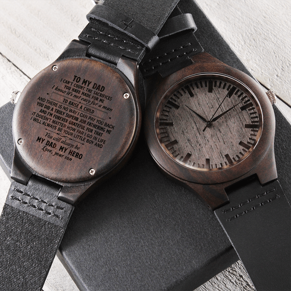 Wood Watch for Dad- You will always be my dad, my hero - JWshinee