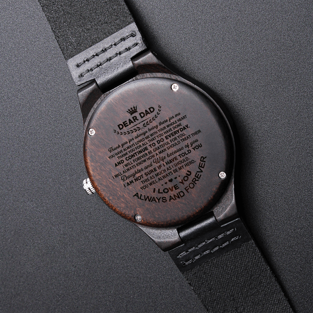 Wood Watch for Dad- Thank you for always being there for me - JWshinee