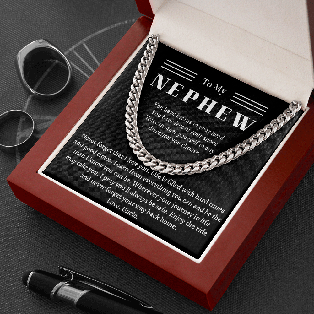 Necklace for Nephew from Uncle - Never forget that I love you - JWshinee
