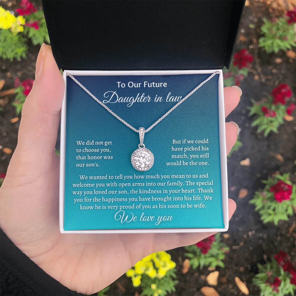 Gift for Daughter-in-law - We know he is very pround of you as his soon to e wife. We love you - JWshinee