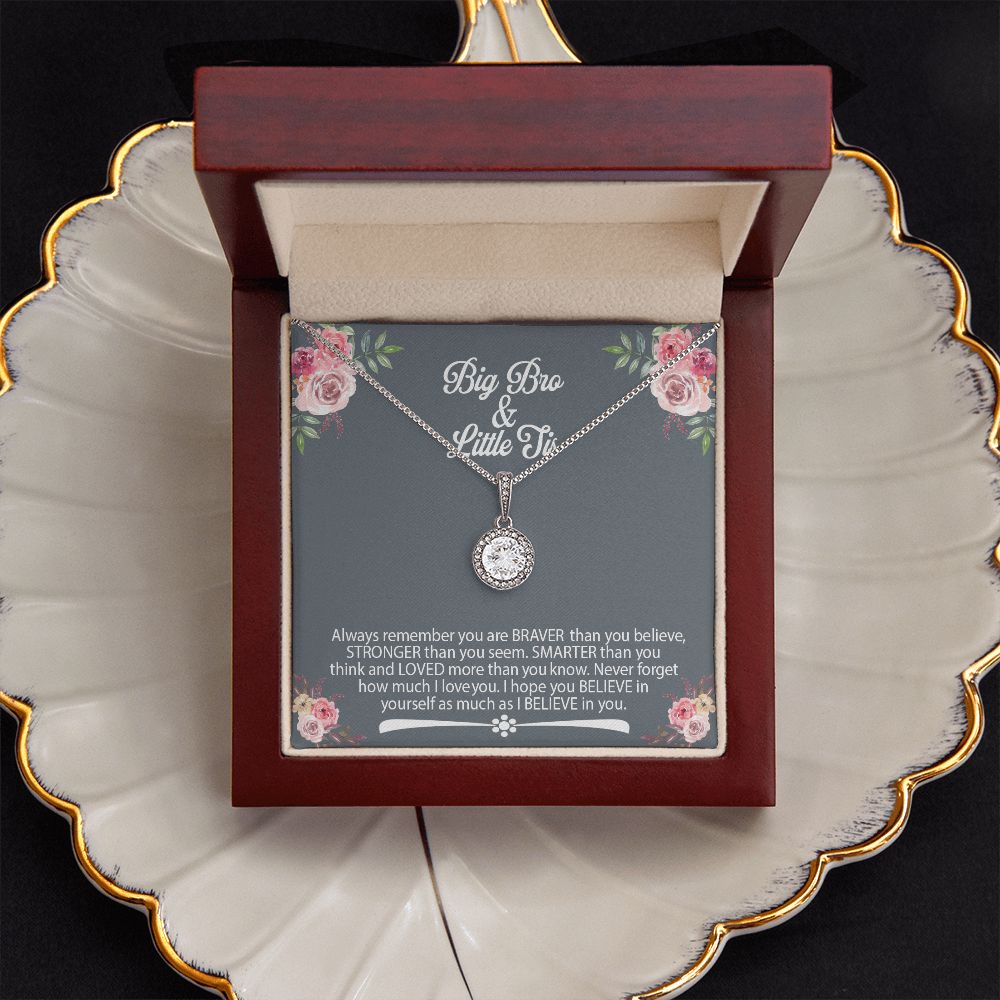 Big Brother Gift to Little Sister - Sister Birthday Gift from Brother - Brother to Little Sister Necklace