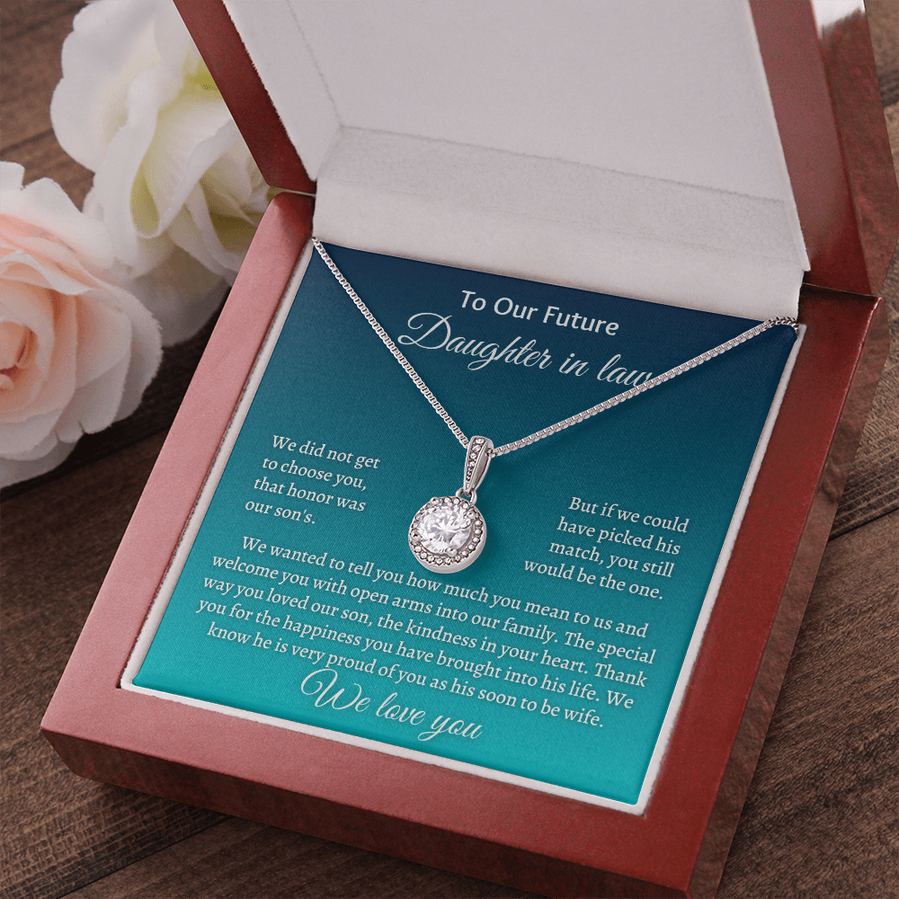 Gift for Daughter-in-law - We know he is very pround of you as his soon to e wife. We love you - JWshinee