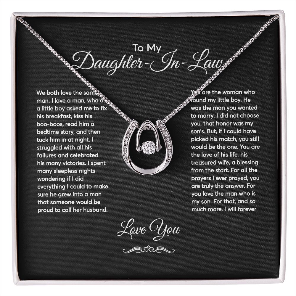To My Daughter In Law Wedding Day Necklace From Mother In Law Bridal Shower Present Bride Jewelery Gift Bonus Mom Luxury With Sentimental Message Card