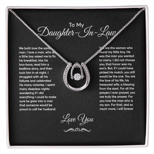 To My Daughter In Law Wedding Day Necklace From Mother In Law Bridal Shower Present Bride Jewelery Gift Bonus Mom Luxury With Sentimental Message Card