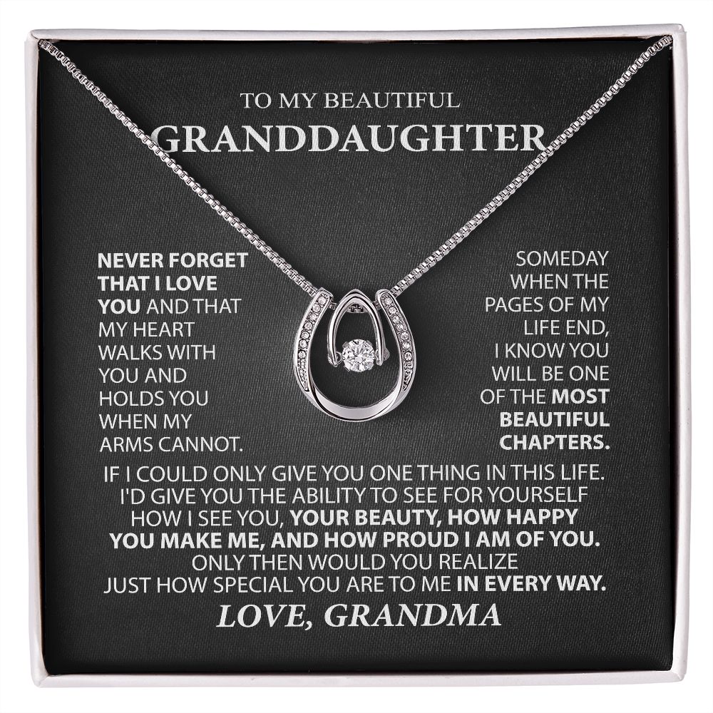To My Beautiful Granddaughter Necklace, Granddaughter Gift from Grandma, Grandpa, B0BLHW4SCD SPNKJW-110414