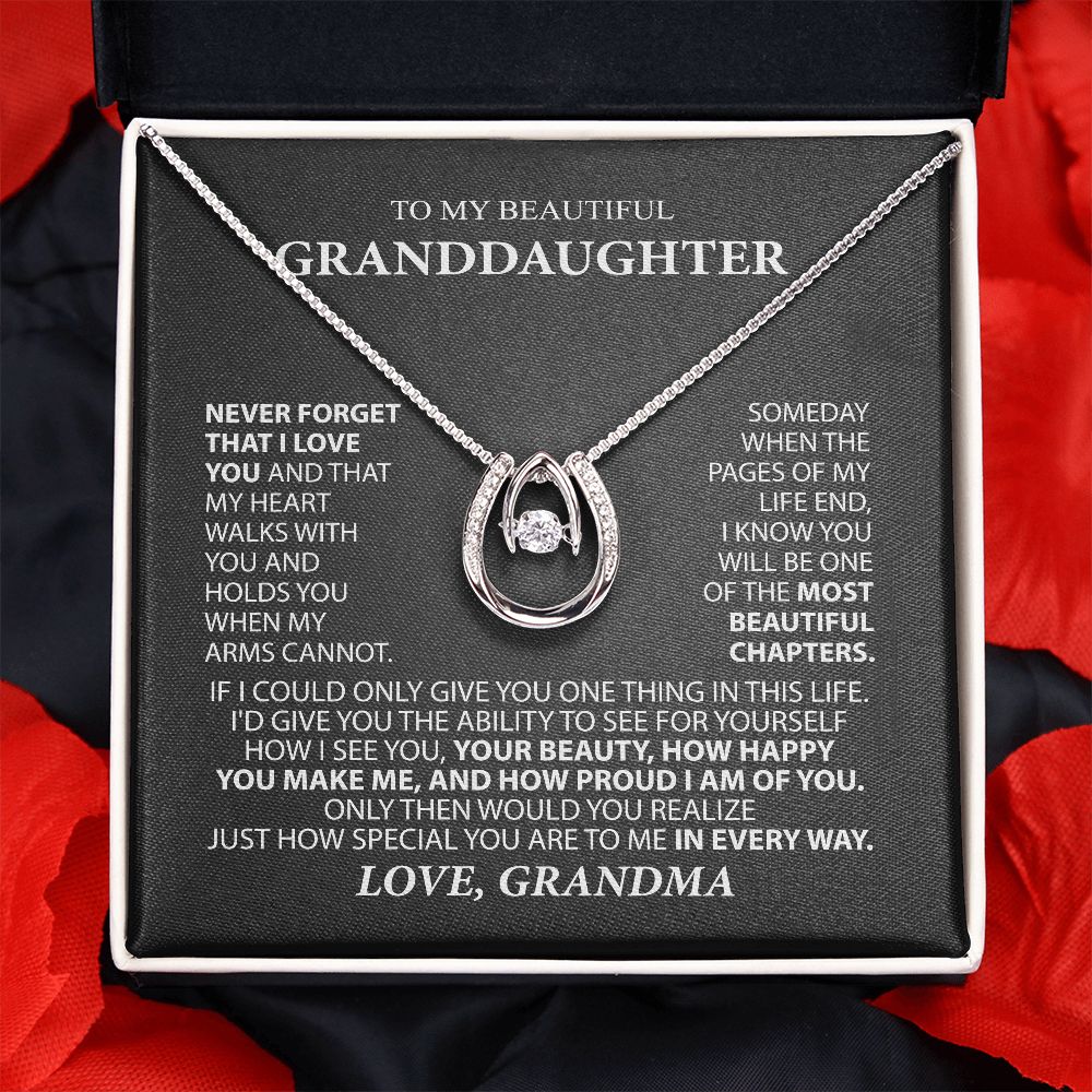 To My Beautiful Granddaughter Necklace, Granddaughter Gift from Grandma, Grandpa, B0BLHW4SCD SPNKJW-110414