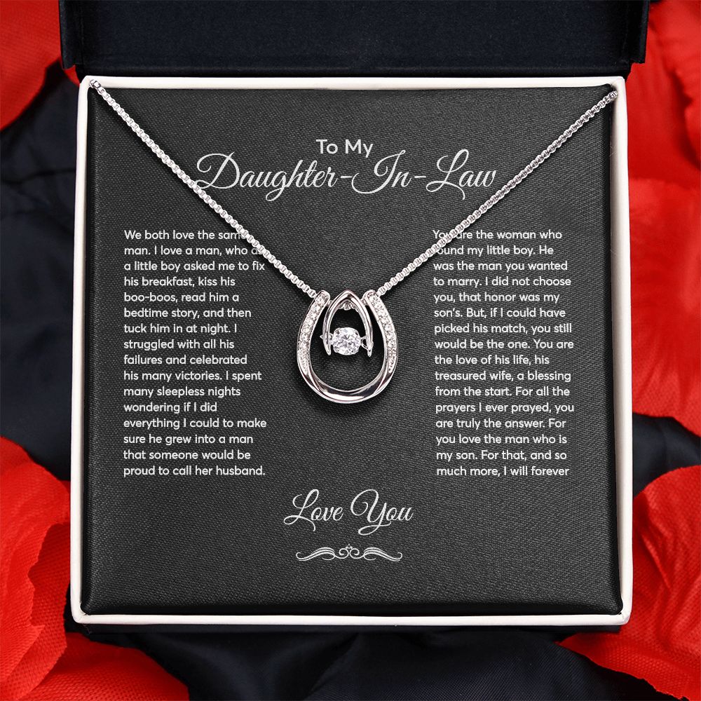 To My Daughter In Law Wedding Day Necklace From Mother In Law Bridal Shower Present Bride Jewelery Gift Bonus Mom Luxury With Sentimental Message Card