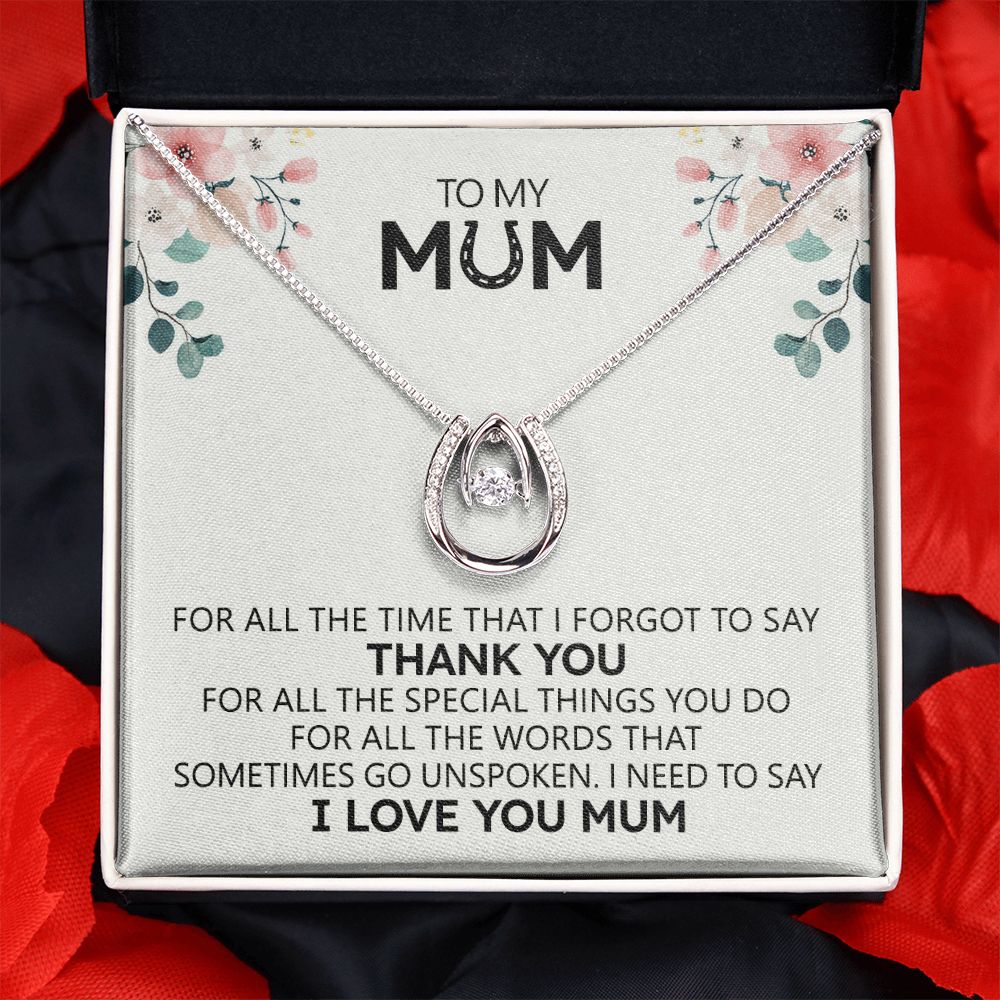 Gift for Her- The Lucky Horseshoe Necklace for Mom Wife Girlfriend, Great Gift for Christmas Birthday Thanksgiving Mothers Day Valentine's Anniversary Jewelry