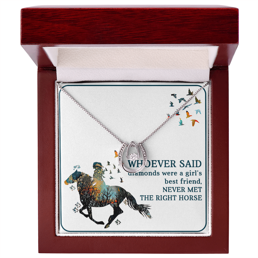Horse Girl Necklace - Whoever Said Diamonds Were A Girl Best Friend Never Met The Right Horse - JWshinee