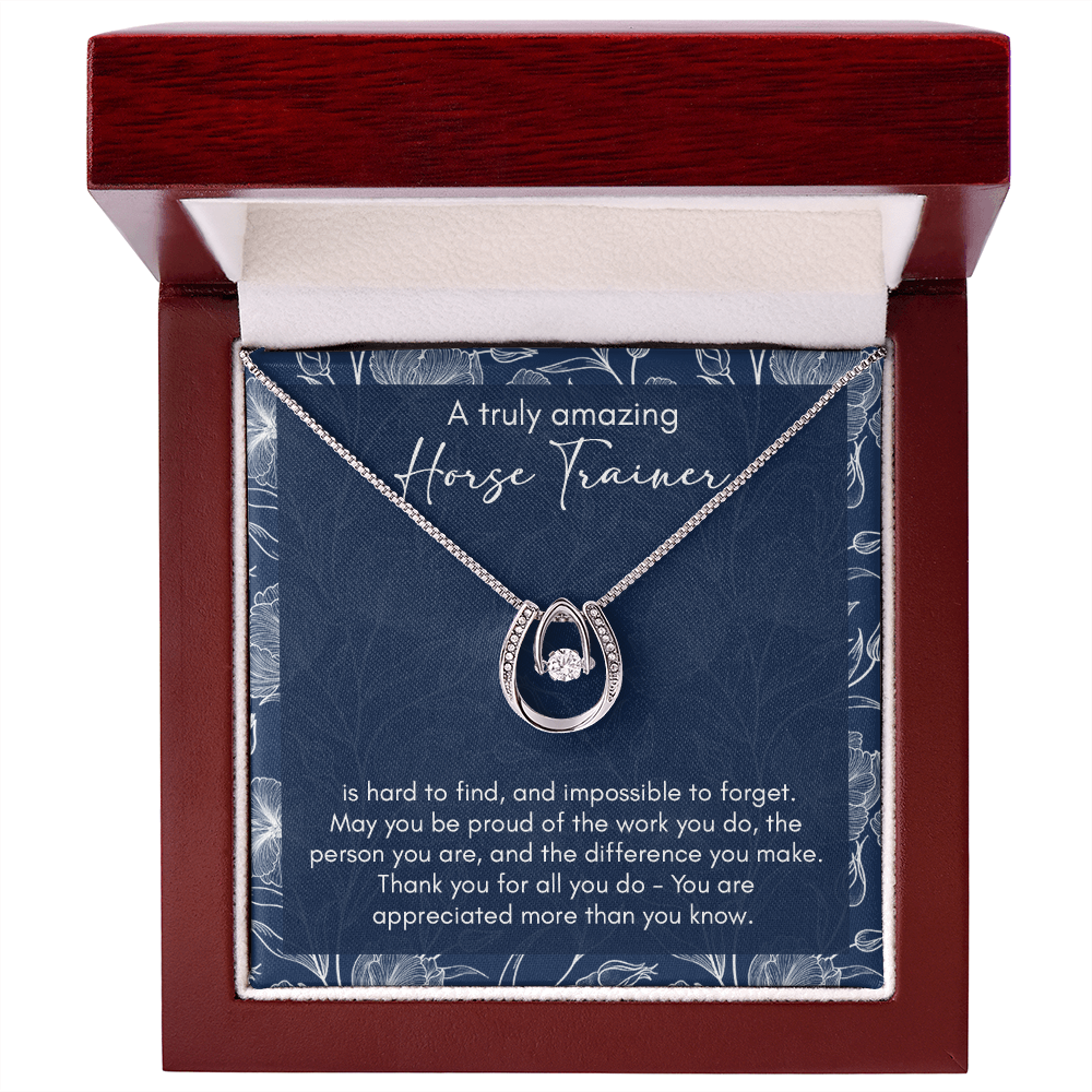A Truly Amazing Horse Trainer, Necklace Gift For Horse Lovers B0B5Y89SPC