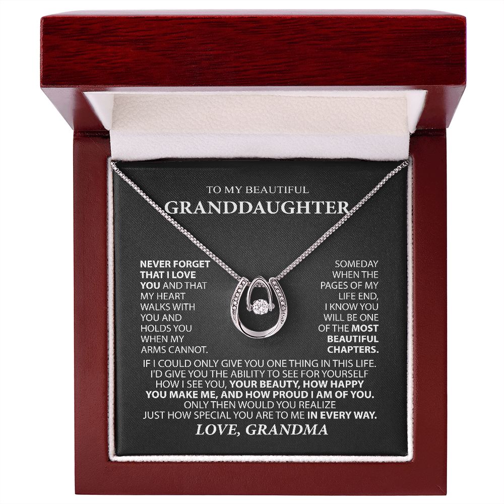 To My Beautiful Granddaughter Necklace, Granddaughter Gift from Grandma, Grandpa, B0BLHW4SCD SPNKJW-110414