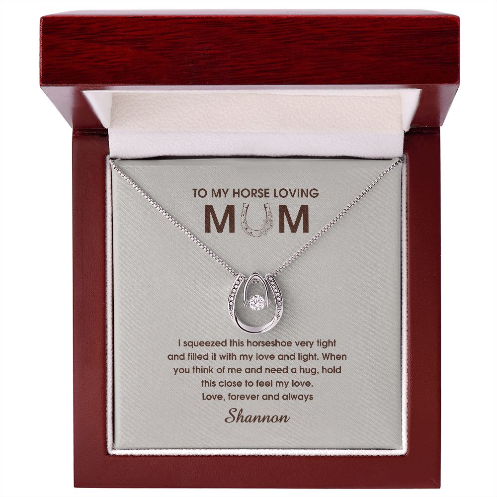 Horse Mom Lucky Horseshoe Necklace Shannon Madden