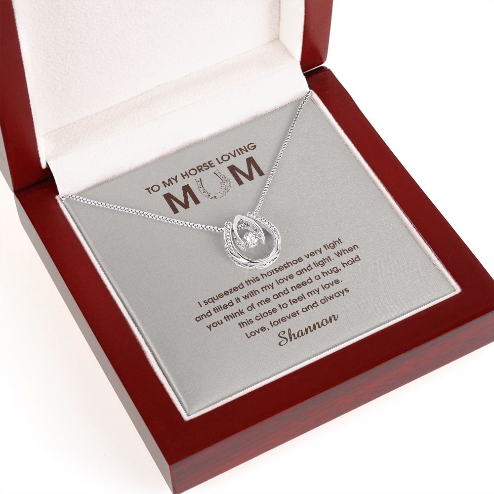 Horse Mom Lucky Horseshoe Necklace Shannon Madden