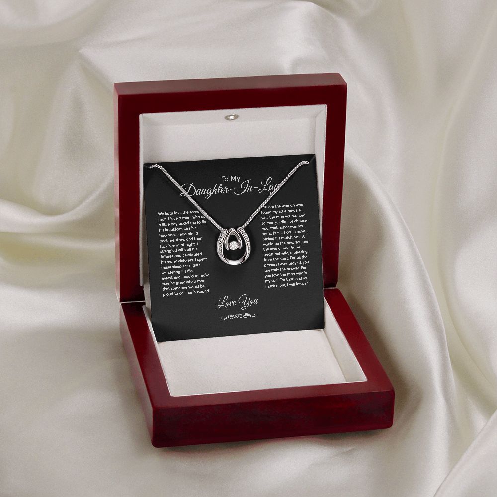 To My Daughter In Law Wedding Day Necklace From Mother In Law Bridal Shower Present Bride Jewelery Gift Bonus Mom Luxury With Sentimental Message Card